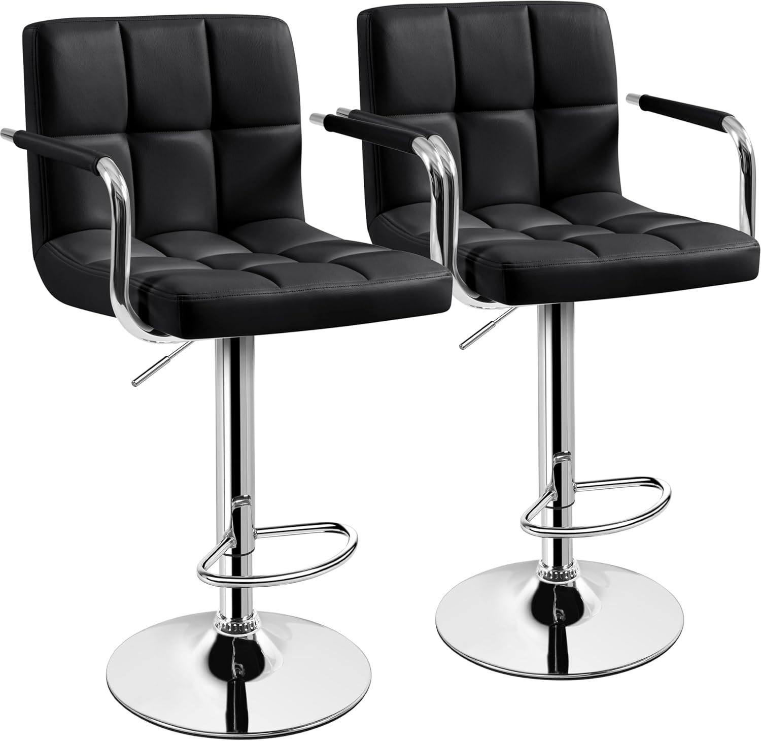 Home Bar Stools - Bar Stools Set Of 2, PU