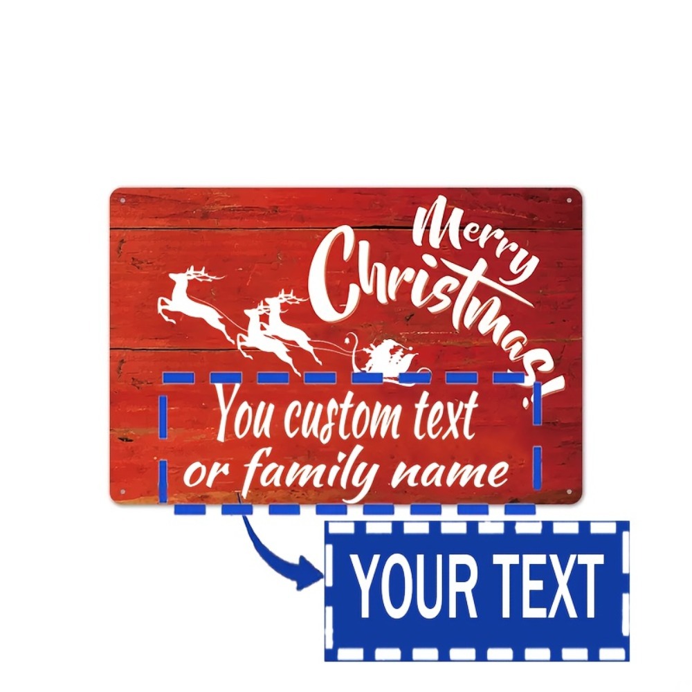 Custom Christmas Name Sign 20. - Home Bar Signs ulasan dan harga