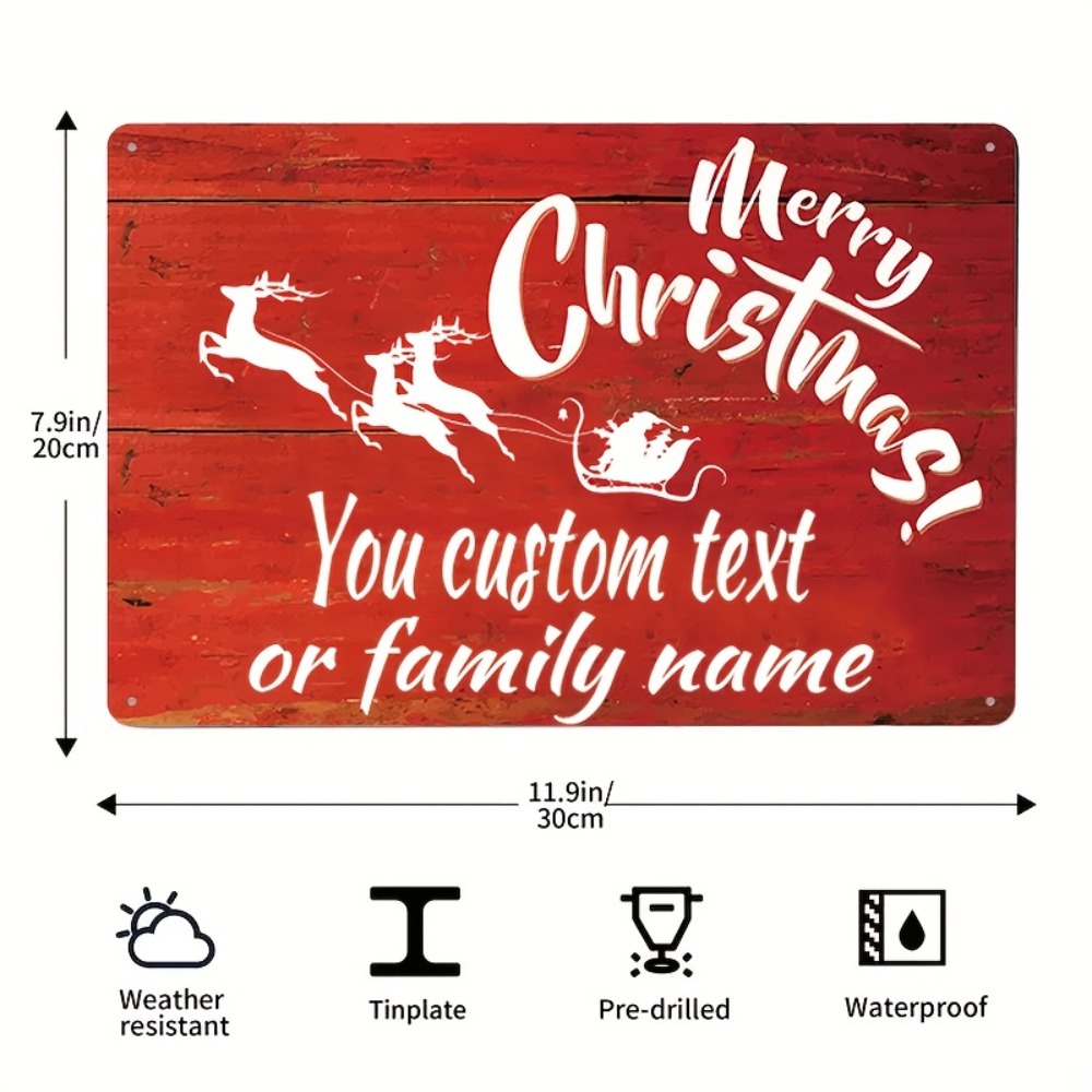 Custom Christmas Name Sign 20. - Home Bar Signs ulasan dan harga