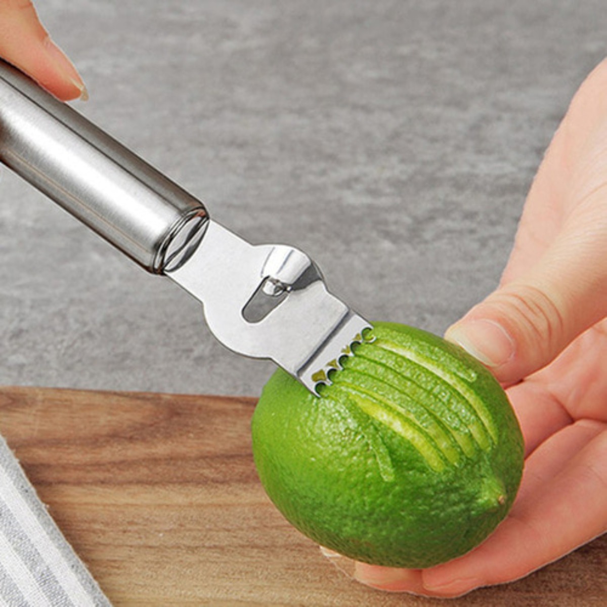 Silver Lemon Zester Tool/Corer - Peeler Channel Knife ulasan dan harga