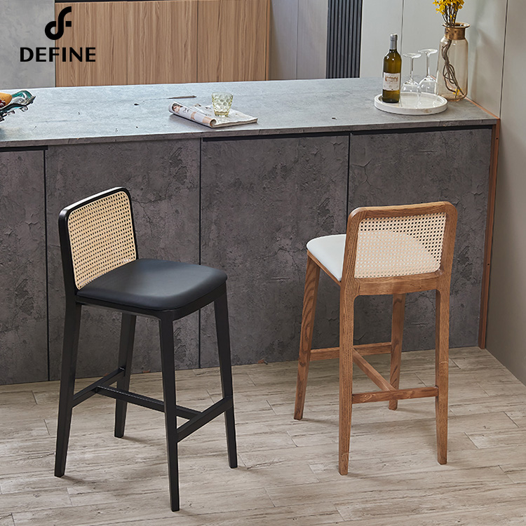 Luxury American Rattan bar Cha - Home Bar Stools ulasan dan harga