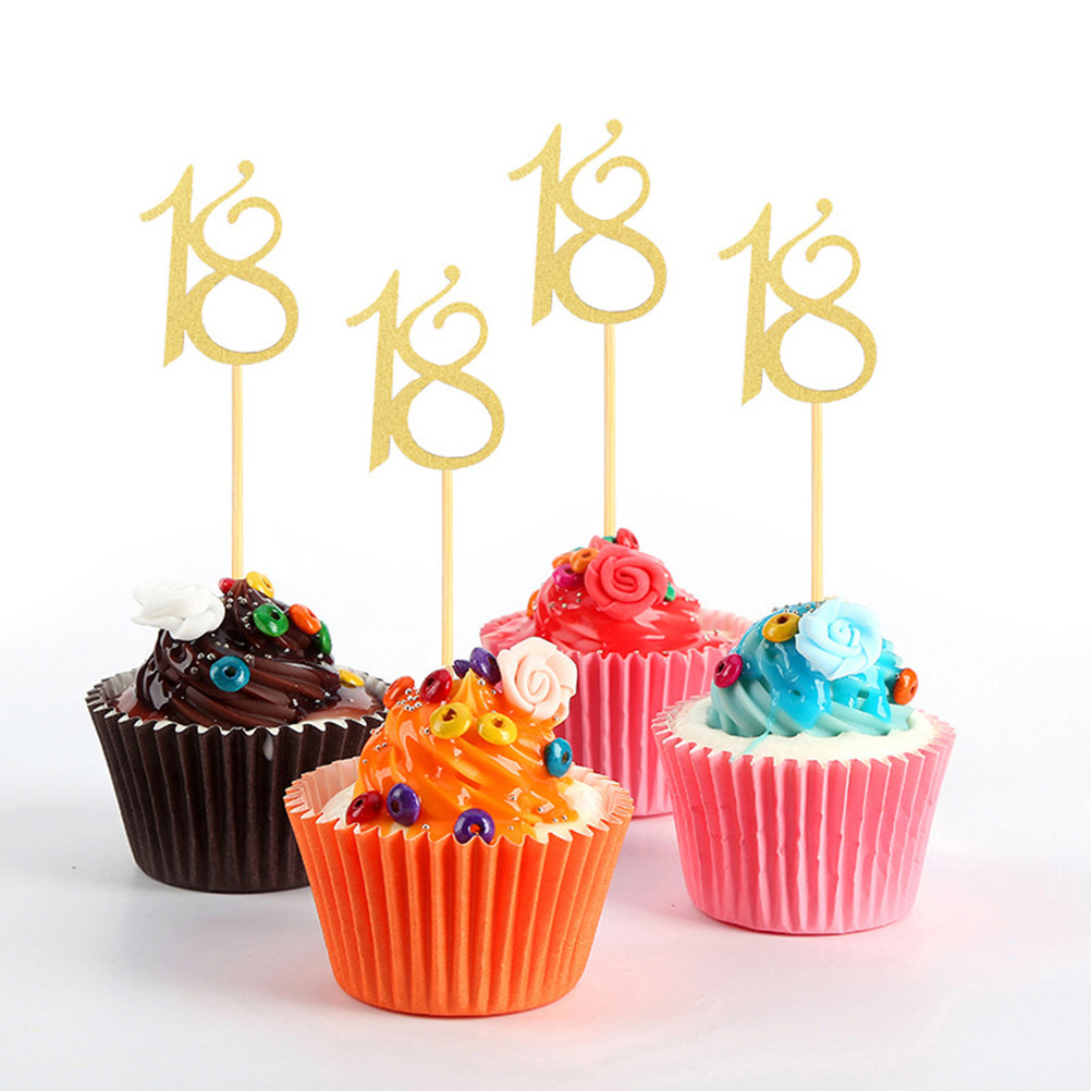48Pcs 18Th Birthday Cake Toppe - Ice Pick Pick ulasan dan harga