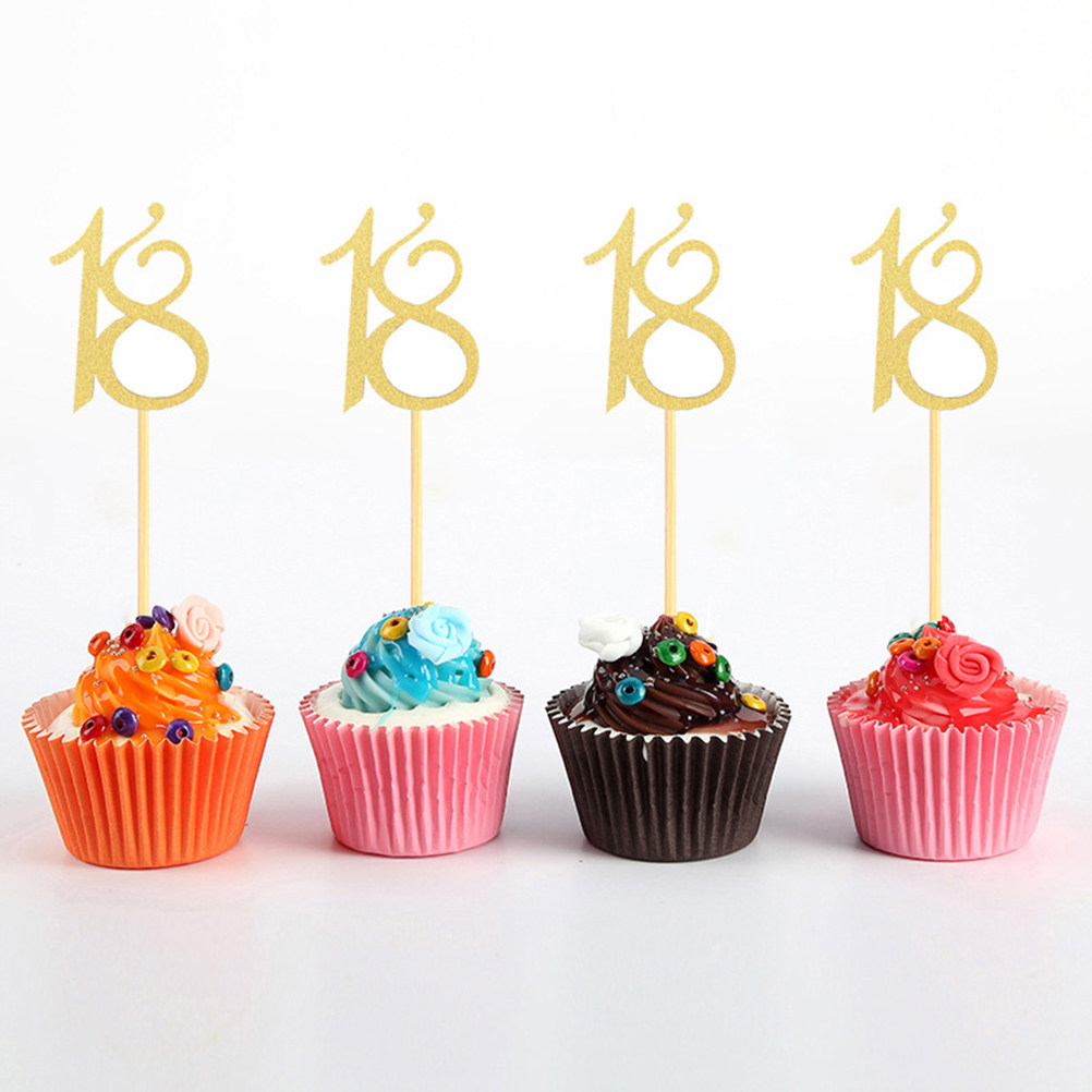 48Pcs 18Th Birthday Cake Toppe - Ice Pick Pick ulasan dan harga
