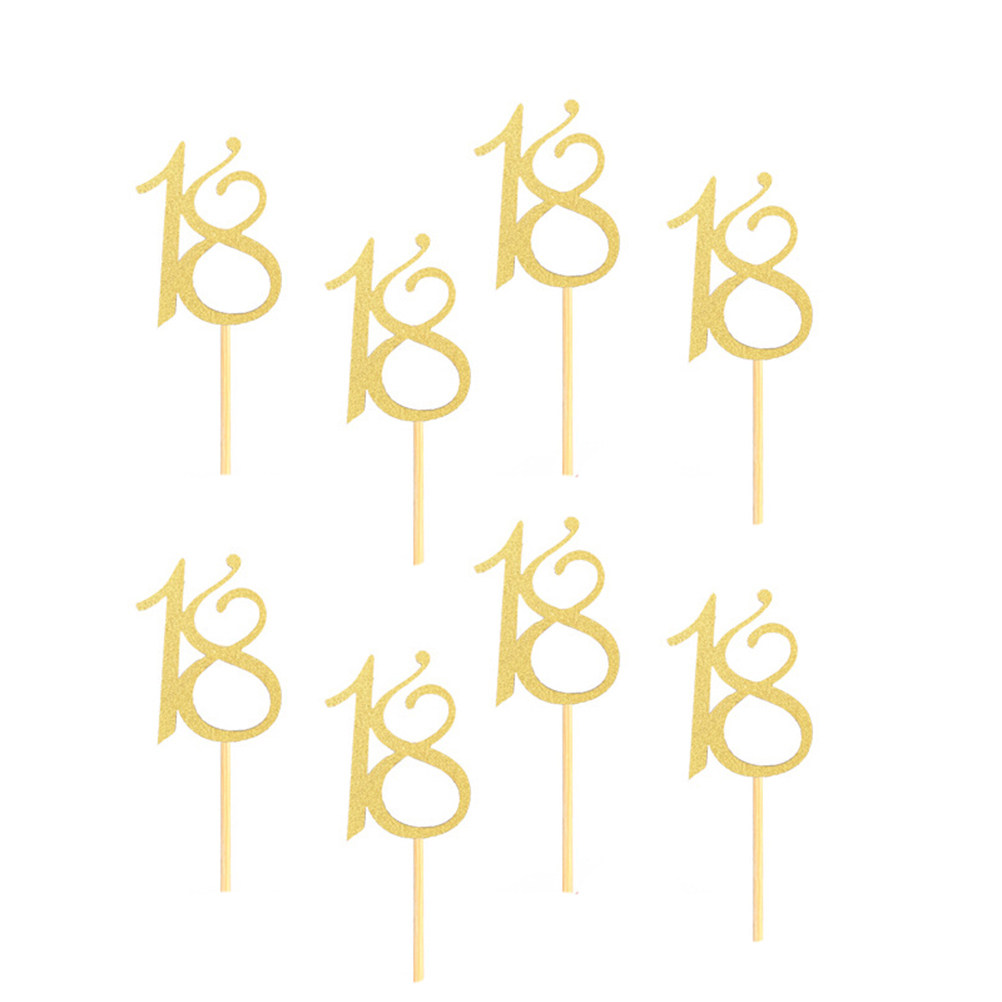 48Pcs 18Th Birthday Cake Toppe - Ice Pick Pick ulasan dan harga