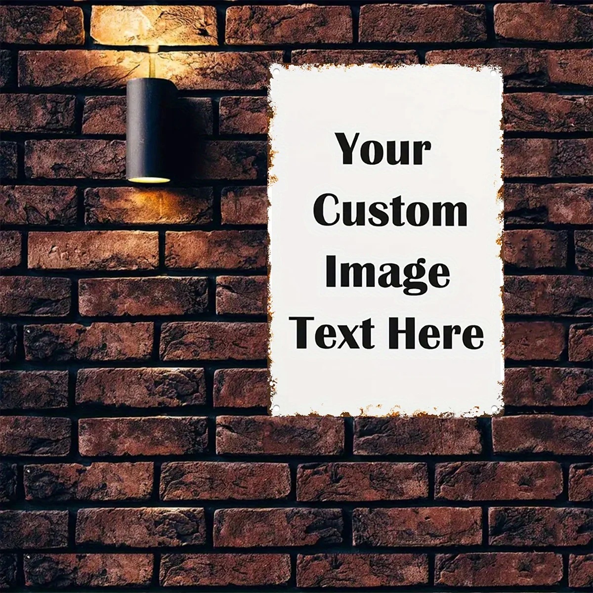 Custom Photo & Text Tin Sign - - Home Bar Accessories ulasan dan harga