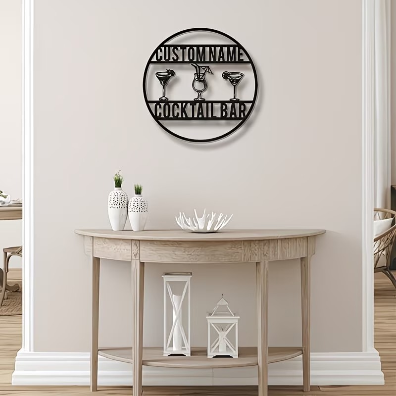 Custom Name Cocktail Bar Sign, - Home Bar Signs ulasan dan harga