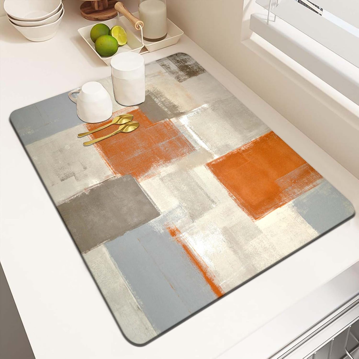 Dish Drying Mat for Kitchen, G - Bar Mat Rubber ulasan dan harga