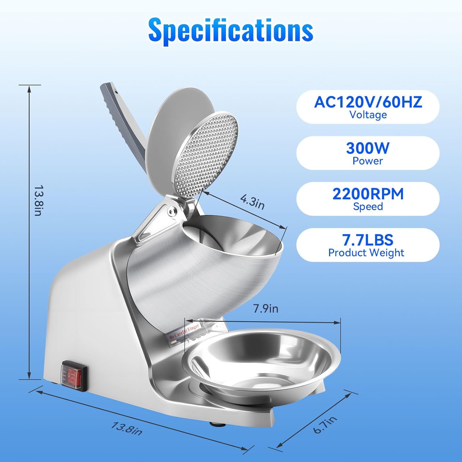 186lbs/h Dual Blade Ice Shaver - Ice Pick Pick ulasan dan harga