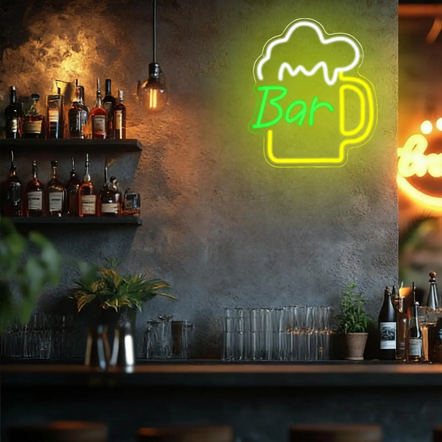 Beer Bar Neon Sign USB Dimmabl - Home Bar And Kitchen ulasan dan harga