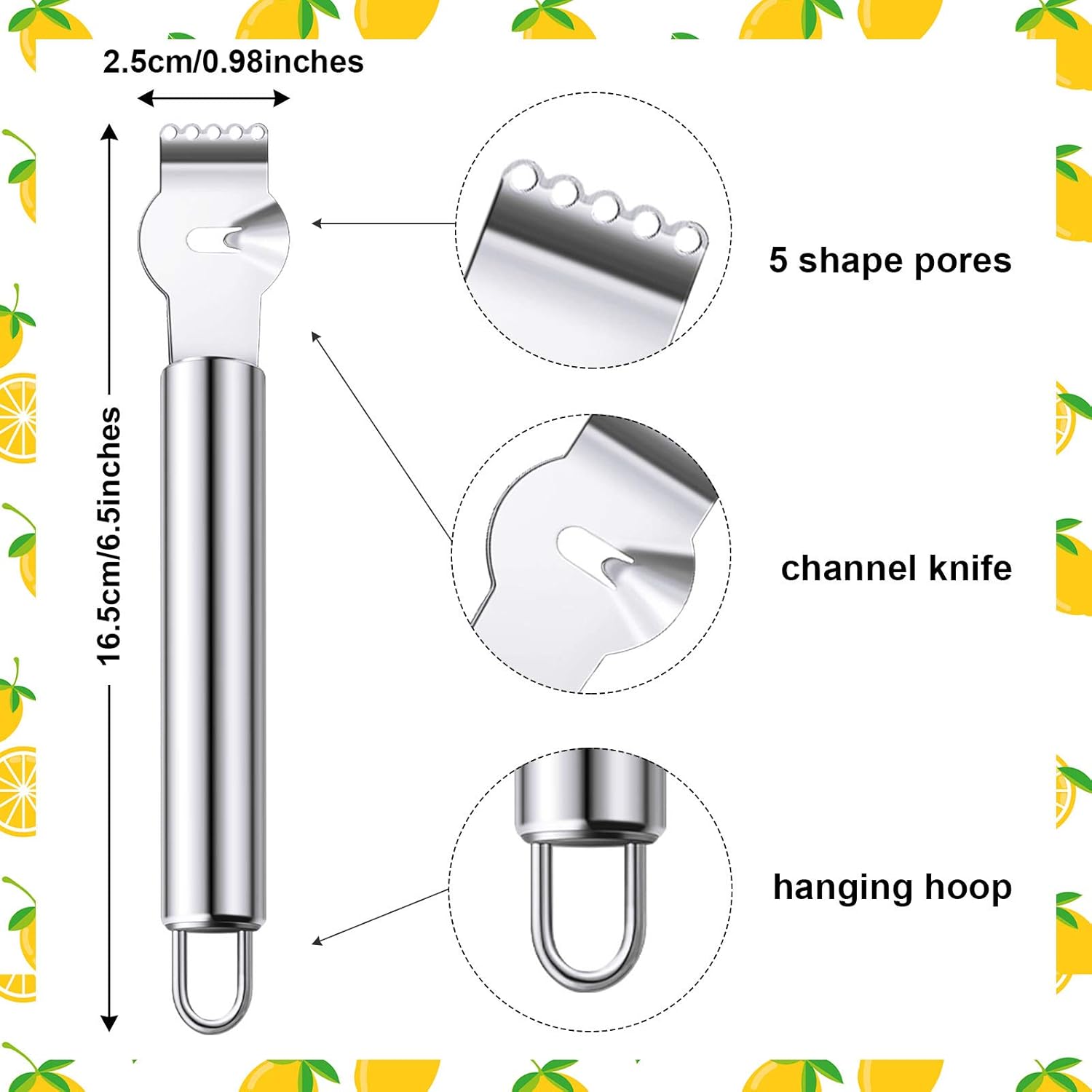 2 Pieces Stainless Steel Lemon - Peeler Channel Knife ulasan dan harga