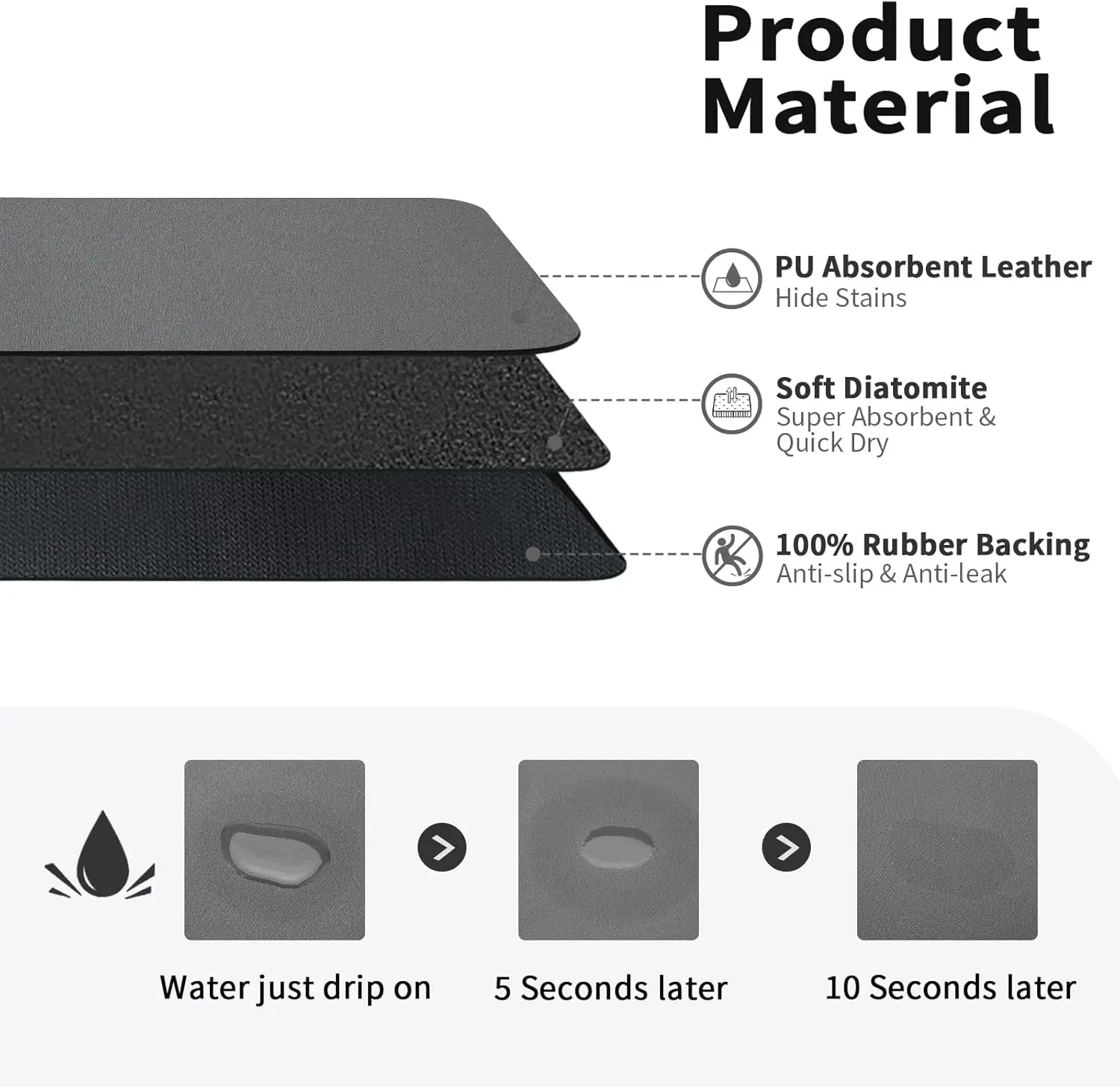 Fruits Mat Absorbent Dish Dryi - Bar Mat Rubber ulasan dan harga