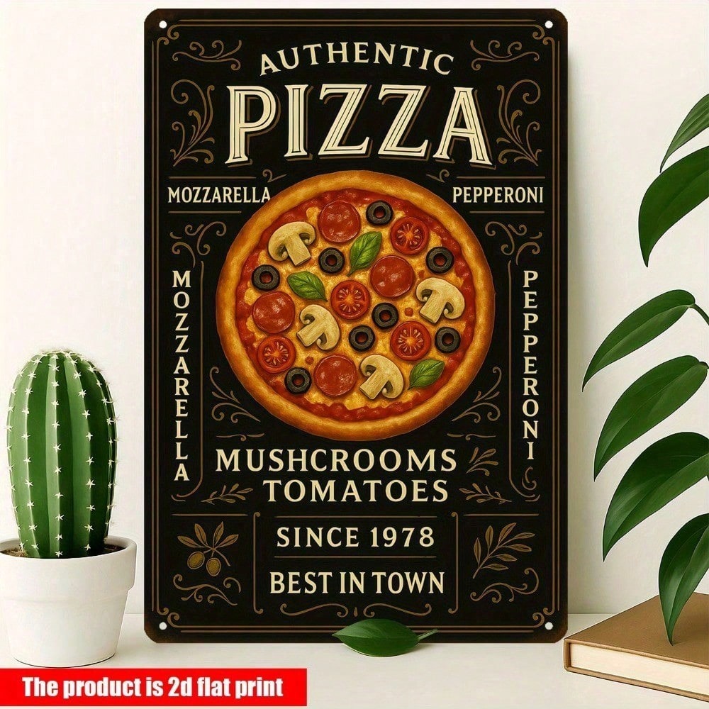 Vintage Pizzeria Metal Tin Sig - Home Bar And Kitchen ulasan dan harga