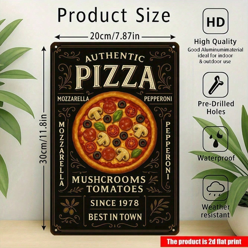 Vintage Pizzeria Metal Tin Sig - Home Bar And Kitchen ulasan dan harga